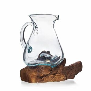 Molten Glass Water Jug - Extraordinary Hand Crafted Glass on Gamal