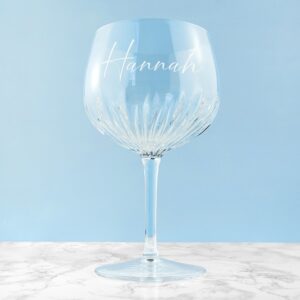 Personalised Crystal Gin Goblet - Beautiful Contemporary Design