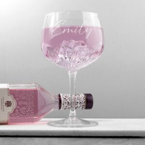 Personalised Gin Goblet - Beautiful Crystal Contemporary Design