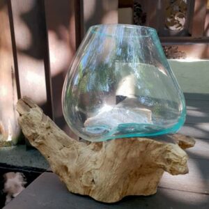 Molten Glass On Wood UK - Large Bowl Lifestyle