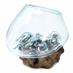 Molten Glass on Teak Wood - Small