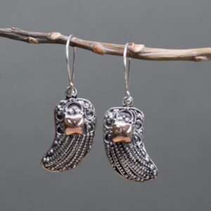 Angel Wing Earrings Unique Handmade 926 Silver 18K Gold