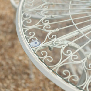 Blaisdon Cream Table with Glass