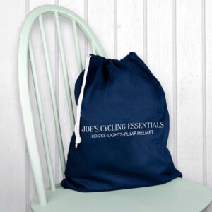 Gym Bag Personalised - Navy Cotton Drawstring Bag