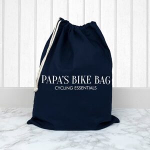 Gym Bag Personalised - Navy Cotton Washable Drawstring Bag