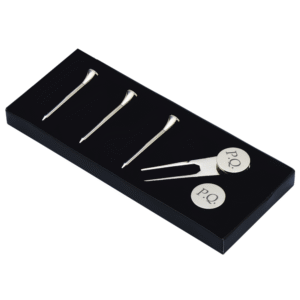 Personalised Golf Tee Set Silver Plated