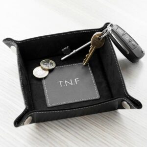 Personalised Valet Tray - Silver Debossed