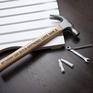 Personalised Wooden Hammer - Gift for Dad
