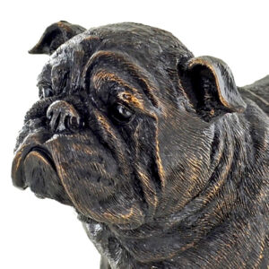 British Bulldog Sculpture - High Quality Resin Painted Dark Bronze