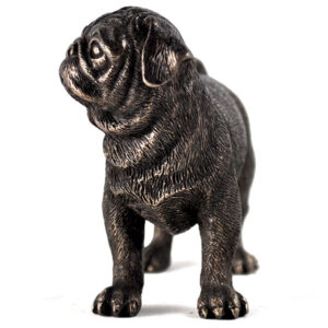 Pug Sculpture Cold Cast Bronze