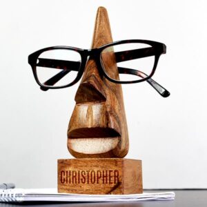 Wooden Personalised Glasses Holder