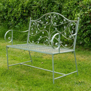 Woodland Distressed Green Garden Bench