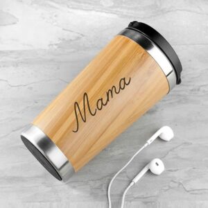 Personalised Bamboo Travel Mug - Sustainably Sourced & Stylish