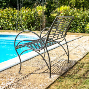 Ascalon Amalfi Contemporary Metal Garden Bench