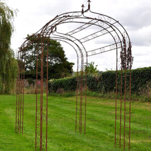 Rustic Garden Tunnel | Large Fleur de Lys Rusty Tunnel