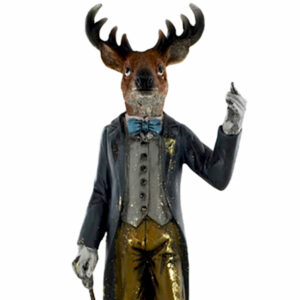Quirky Stag Sculpture Dapper Stag on the Town