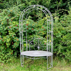 Romantic Garden Arbour - Decorative Antique Grey Arbour to Escape To