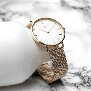 Elie Beaumont Rose & White Personalised Watch