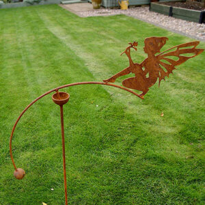 Fairy Garden Decor - Charming Poppy Forge Single Ball Wind Rocker
