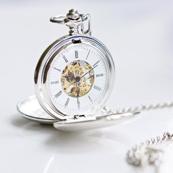 Dual Opening Pocket Watch - Engraved for Him
