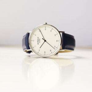 Engraved Blue Leather Mens Watch Architect Zephyr Engraved For Him