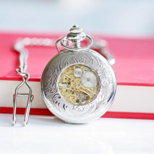 Handwritten Engraved Pocket Watch - Roman Numerals