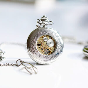 Pocket Watch Personalised - Classic Roman Numerals & Your Handwriting