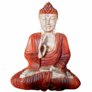 Wooden Buddha Sculpture | 30cm Teaching Transmission Hand Carved