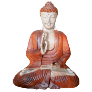 Large Wooden Buddha Sculpture | 60cm Teaching Transmission Pose
