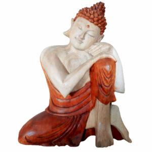 Buddha Sculpture Sitting | Serene Hand Carved Thinking Buddha