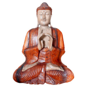 Wooden Buddha Statue | 60cm Hands Down Hand Carved Sculpture