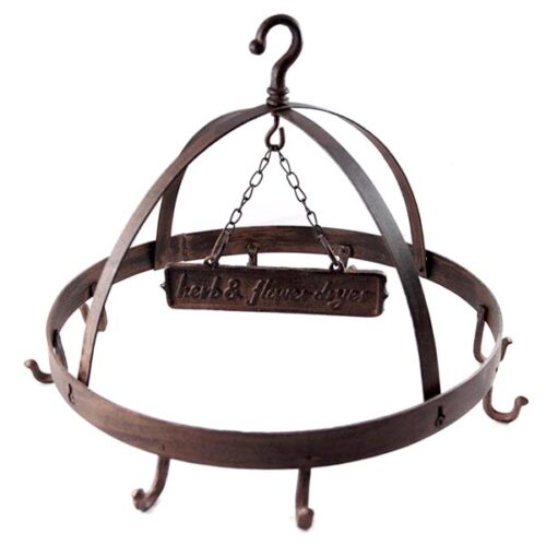 Flowers and Herbs Dryer - Charming & Practical Wrought Iron Accessory Flowers and Herbs Dryer - Charming & Practical Wrought Iron Accessory