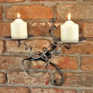 Wall Mounted Candle Holders Unique Hand Forged Tangle Steel