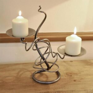 Contemporary-Candle-Holder-Double-Tangle-Sculpture