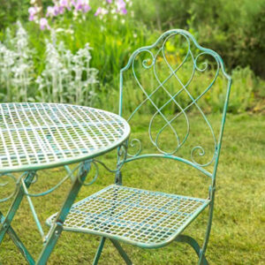Avalon Bistro Set - Green Fold-Up Table & 2 Chairs