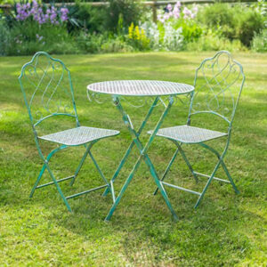 Avalon Bistro Set - Sage Green Fold-Up Table & 2 Chairs