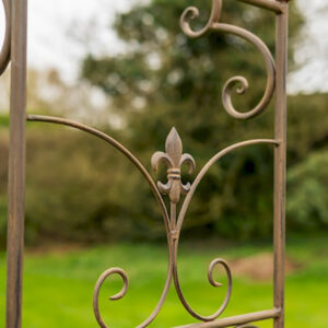 Fleur de Lys Design on Scroll Arch