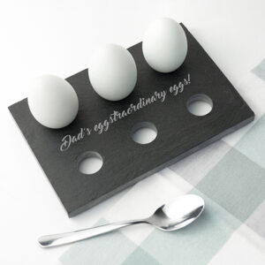 Slate Egg Holder | Rustic Personalised Kitchen Gift