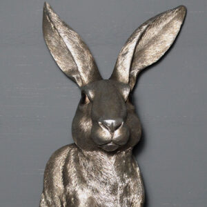 Silver Hare Wall Hanging - Statement Piece