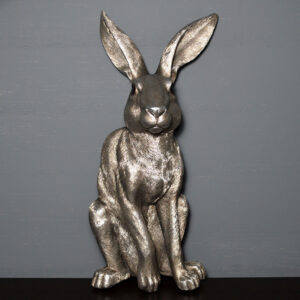 Silver Hare Wall Hanging - Statement Piece for Hare Lovers