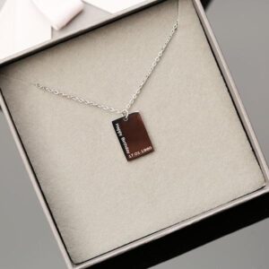 Contemporary Engraved Necklace for Birthdays