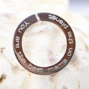 Halo Engraved Necklace