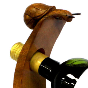 Balance Bottle Holder | Hand Carved Snail Wooden Centre Piece