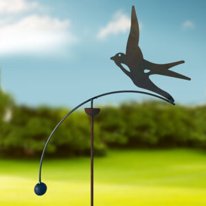 Swallow Garden Art | Poppy Forge Swallow In Flight Wind Rocker