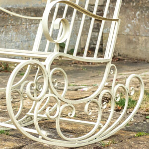 Gothic Rocking Chair - Vintaged Cream Finish
