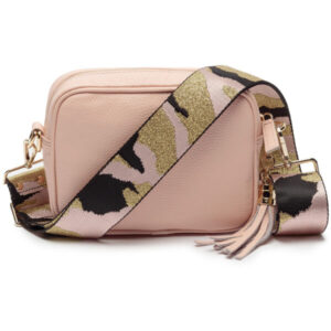 Elie Beaumont Pink Handbag -Personalised & Camouflage Strap