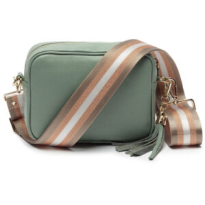 Personalised Green Elie Beaumont Handbag - Champagne