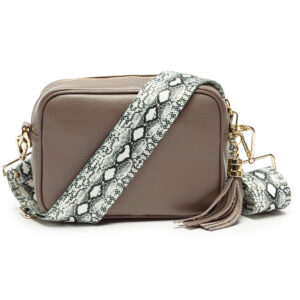 Personalised Grey Handbag - Elie Beaumont Italian Leather