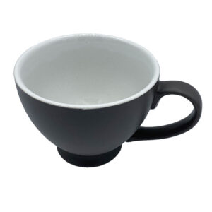 Set of 6 Handmade Dark Grey Teacups