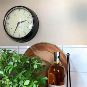 Black Retro Inspired Kitchen Clock by PLINT
